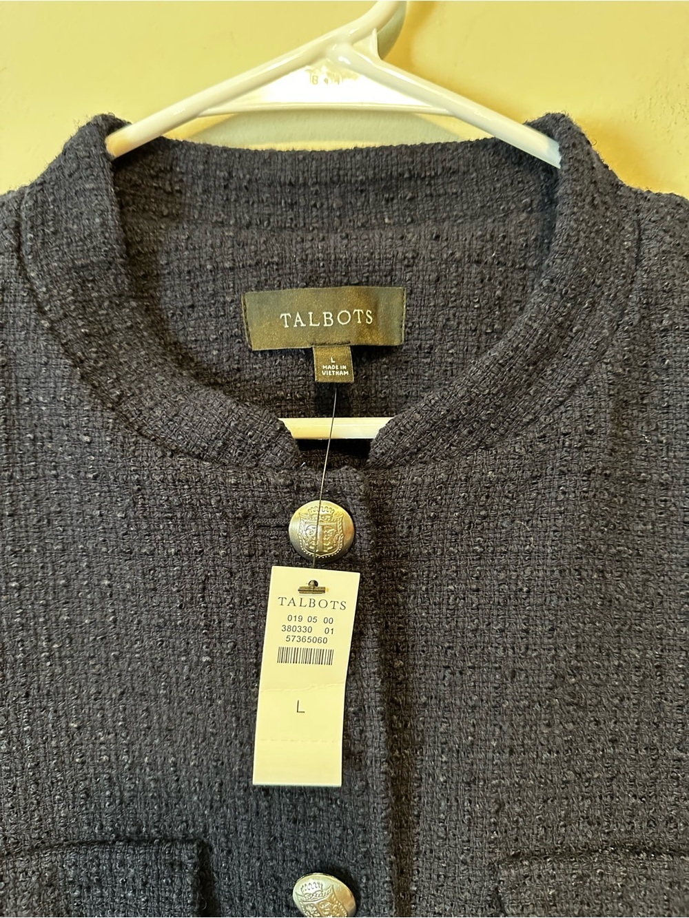 Talbots TWEED BOMBER JACKET NWT Size L - Picture 7 of 12
